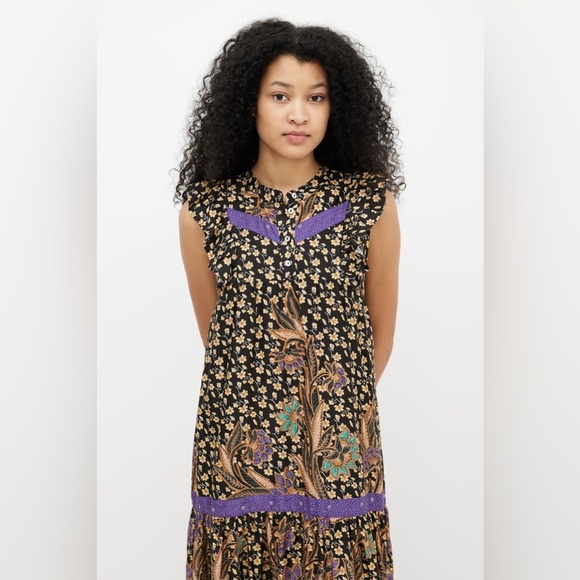 Warm Black Multi Floral Print Maxi Dress (17) - Picture 3 of 12